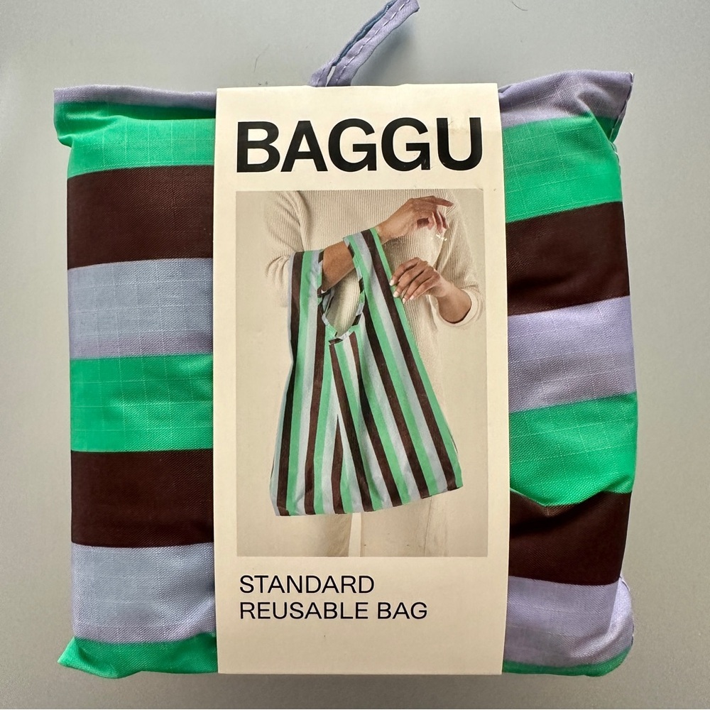 BAGGU Standard Reusable - 90s Mint Stripe